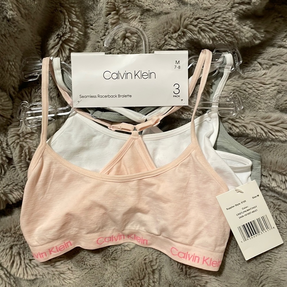 Girls Calvin Klein sports bras